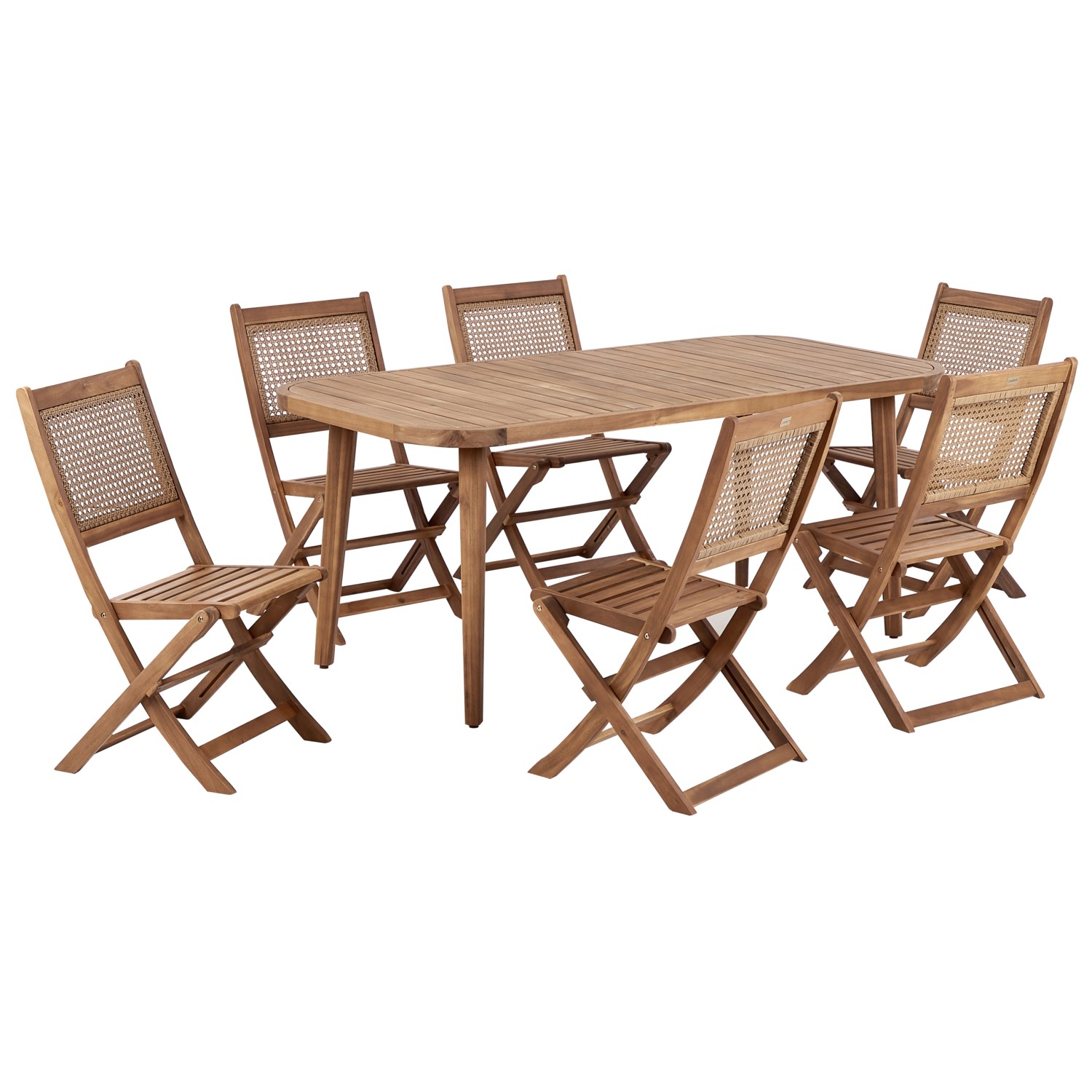 Beliani Gartentisch Set PARAGGI Heller Holzfarbton günstig online kaufen