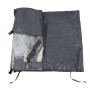 Gefaltetes Galaflor Pflanzenzelt in dunkelgrauer Tasche, transparentes PVC. Schutzhaus für Überwinterung und Gewächshaus.