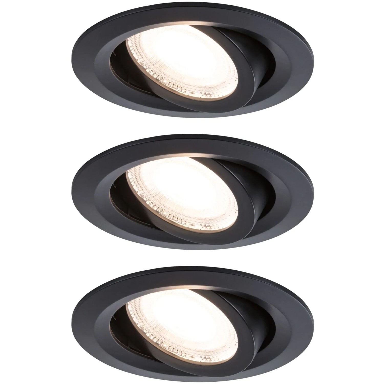 Paulmann LED EBL FixedLED 3er-Set 3x440,m 3x4,8 W 3000 K Schwarz Dimmbar