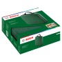 Bosch IXO Akku-Schrauber im Softbag mit 18-teiligem Zubehör-Set in grüner Verpackung.