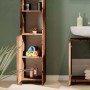 Vicco Badschrank Kiko Eiche Rustikal, 30x190 cm, mit offenen Fächern und Tür. Badregal für mehr Stauraum.