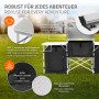 Hauki Camping Küche, faltbarer Campingschrank mit Stauraum und Windschutz, Aluminiumgestell.