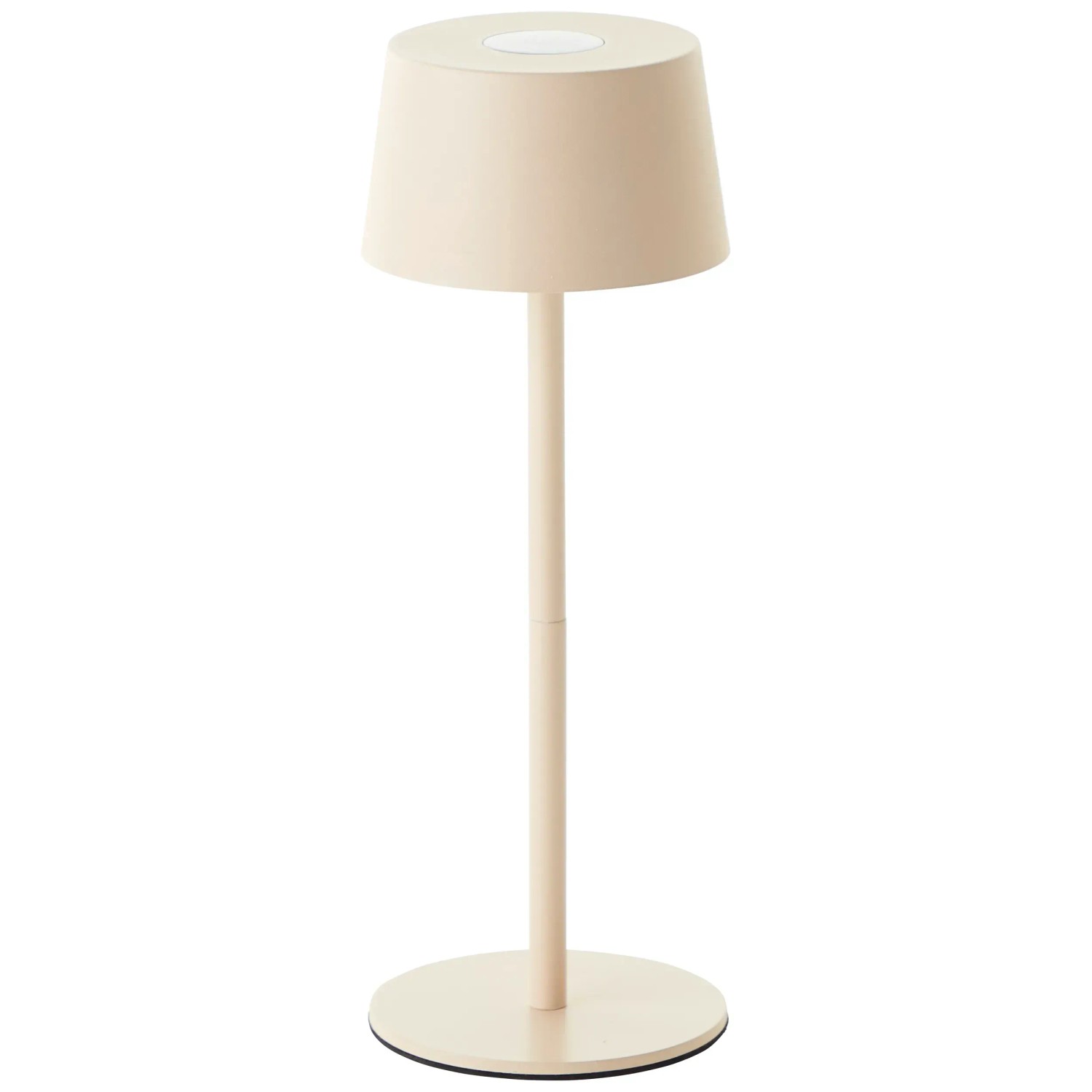 Beige Akku-Tischleuchte Jona, 25 cm, für Innen & Außen. Dekoleuchte mit Touchdimmer.