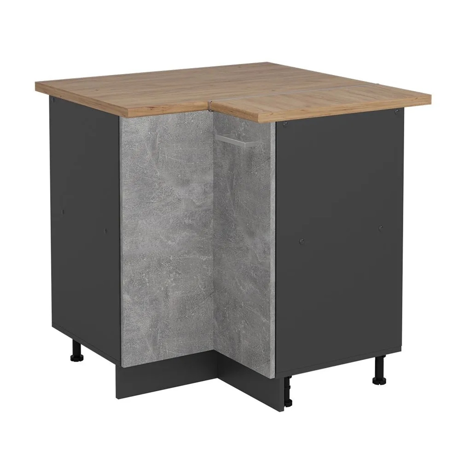 Vicco Eckunterschrank R-Line Beton 76 x 82 AP Eiche Art Nr 54137