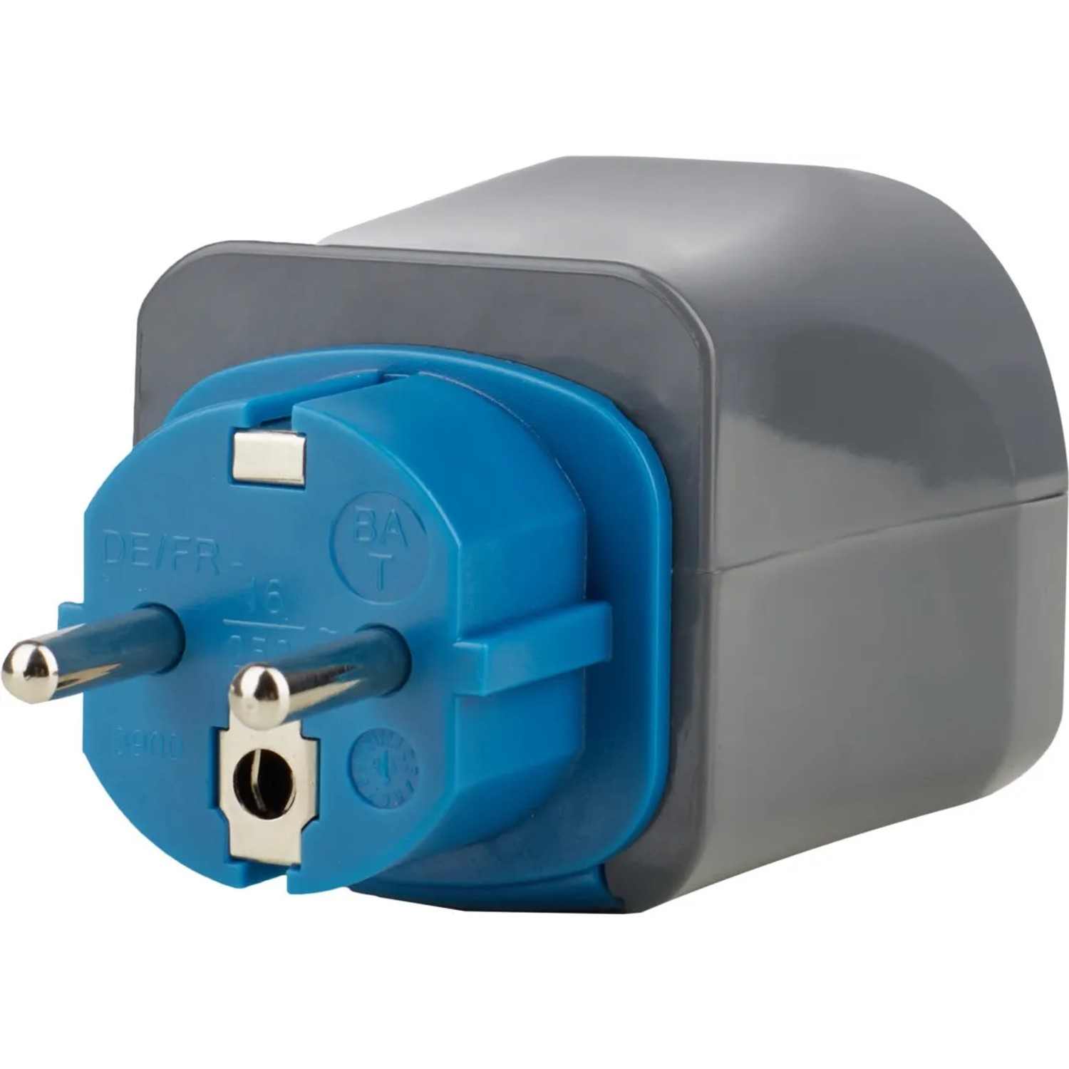 Brennenstuhl Reiseadapter-Set, Stecker für Europa, grau/blau, für Steckdosenleisten.