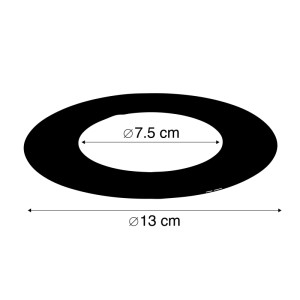 QAZQA Füllring aus Edelstahl für Einbaustrahler, 7,5/13 cm. Zubehör für Lampen & Leuchten.
