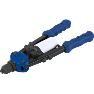 LUX Blindnietzange Comfort, Zange zum Setzen von Blindnieten mit blauen Griffen.