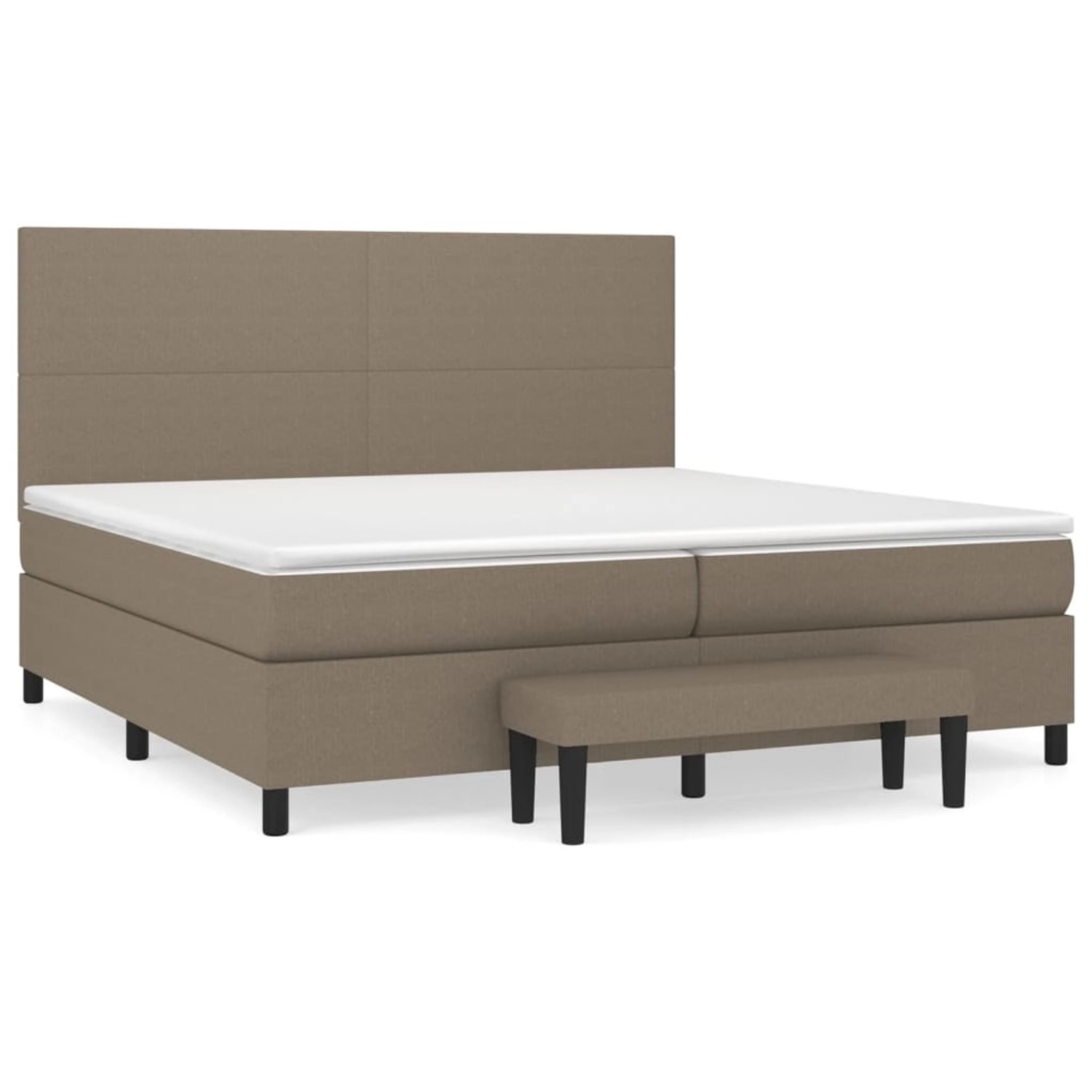 vidaXL Boxspringbett mit Matratze Taupe 200x200 cm Stoff1358421 günstig online kaufen