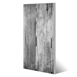 Banjado Magnettafel 37x78cm Magnetwand  Silber Aus Metall Magnetpinnwand Pinnwand Inkl. 4 Magnete Motiv Holz Monochrom
