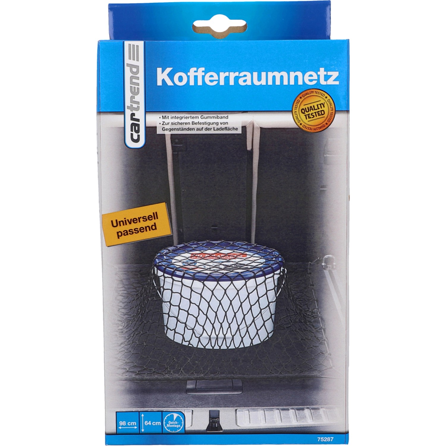 Kofferraumnetz 120x120cm Dehnbar - Für Pickup, LKW, Wohnmobil Bis 210cm