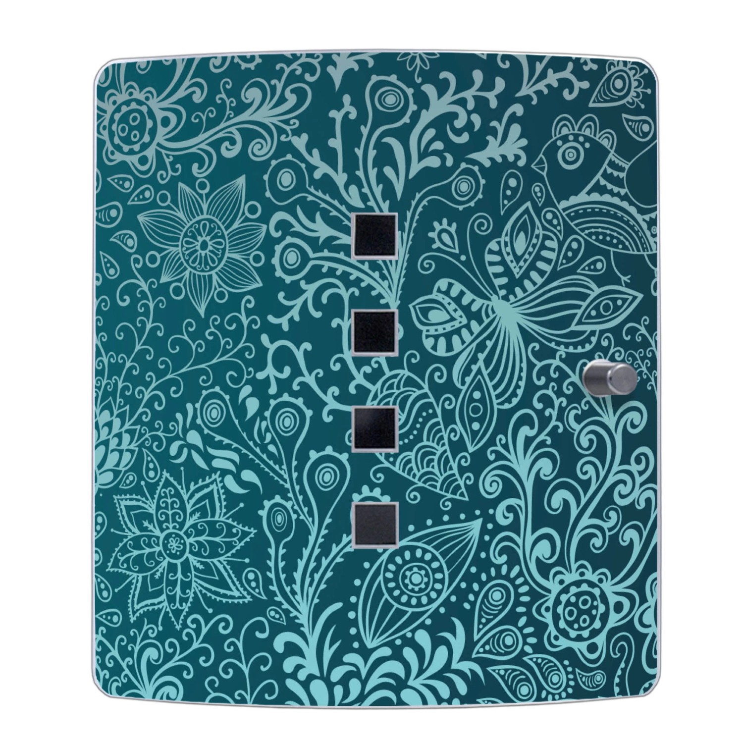 Banjado Schlüsselkasten Edelstahl - Design Schlüsselbox Für 10 Schlüssel Mit Strand-Motiv