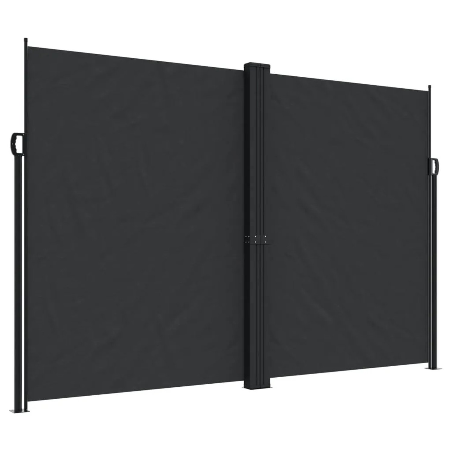 Furnicato Seitenmarkise Ausziehbar Schwarz 220x1200 Cm