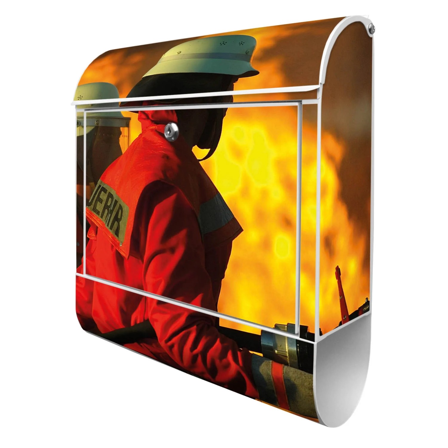 Banjado Design Briefkasten Weiß Pulverbeschichtet 39x47x14cm 2 Schlüssel Mi günstig online kaufen