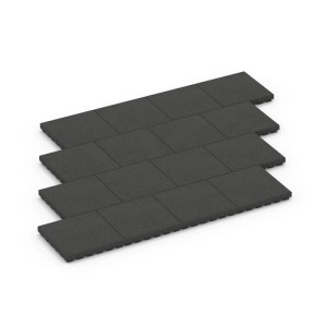 WARCO Fallschutzplatten in Anthrazit, 50x50x7 cm, für sichere Spielplätze und Gärten.