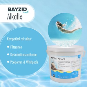 Bayzid Alkafix 5kg zur Anhebung der Alkalinität (TA) im Poolwasser.