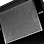 CIARRA Kopffreihaube: Nahaufnahme des Metallfettfilters mit feinem Gitter und Griff. Wichtig für Dunstabzugshauben.