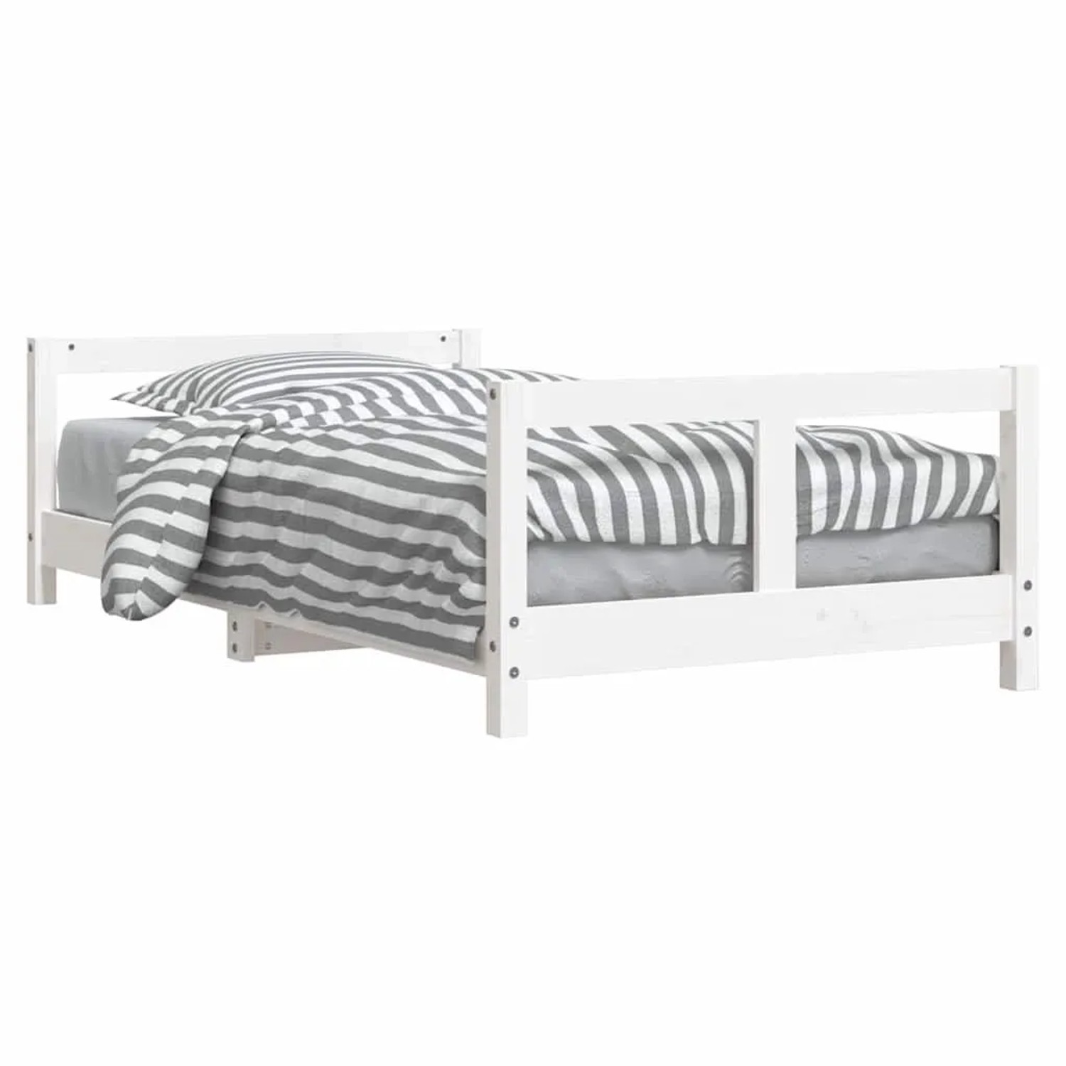 vidaXL Kinderbett Weiß 80x160 cm Massivholz Kiefer 834430