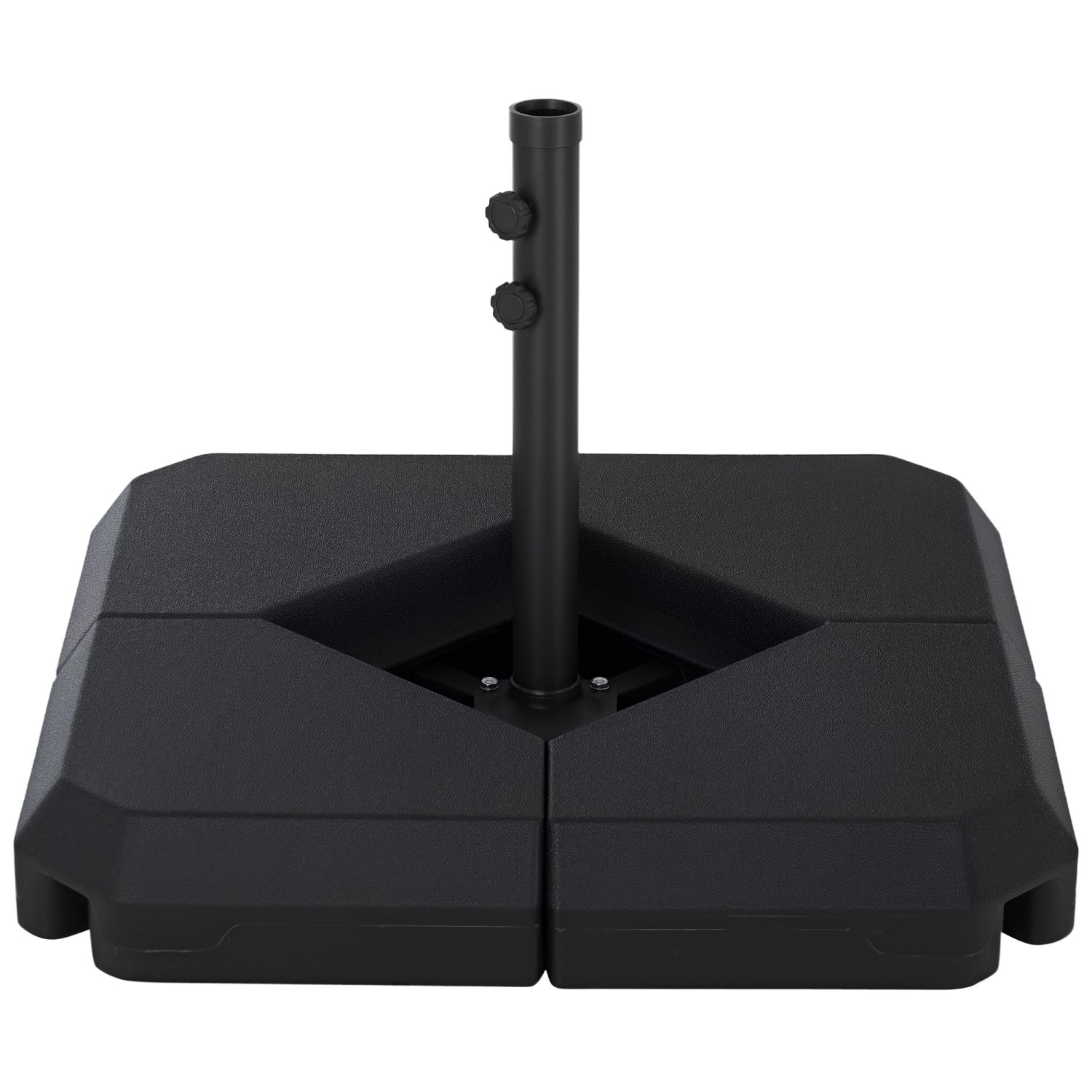 Outsunny Sonnenschirmständer Set Stahl HDPE-Kunststoff Schwarz 80L x 80B x günstig online kaufen