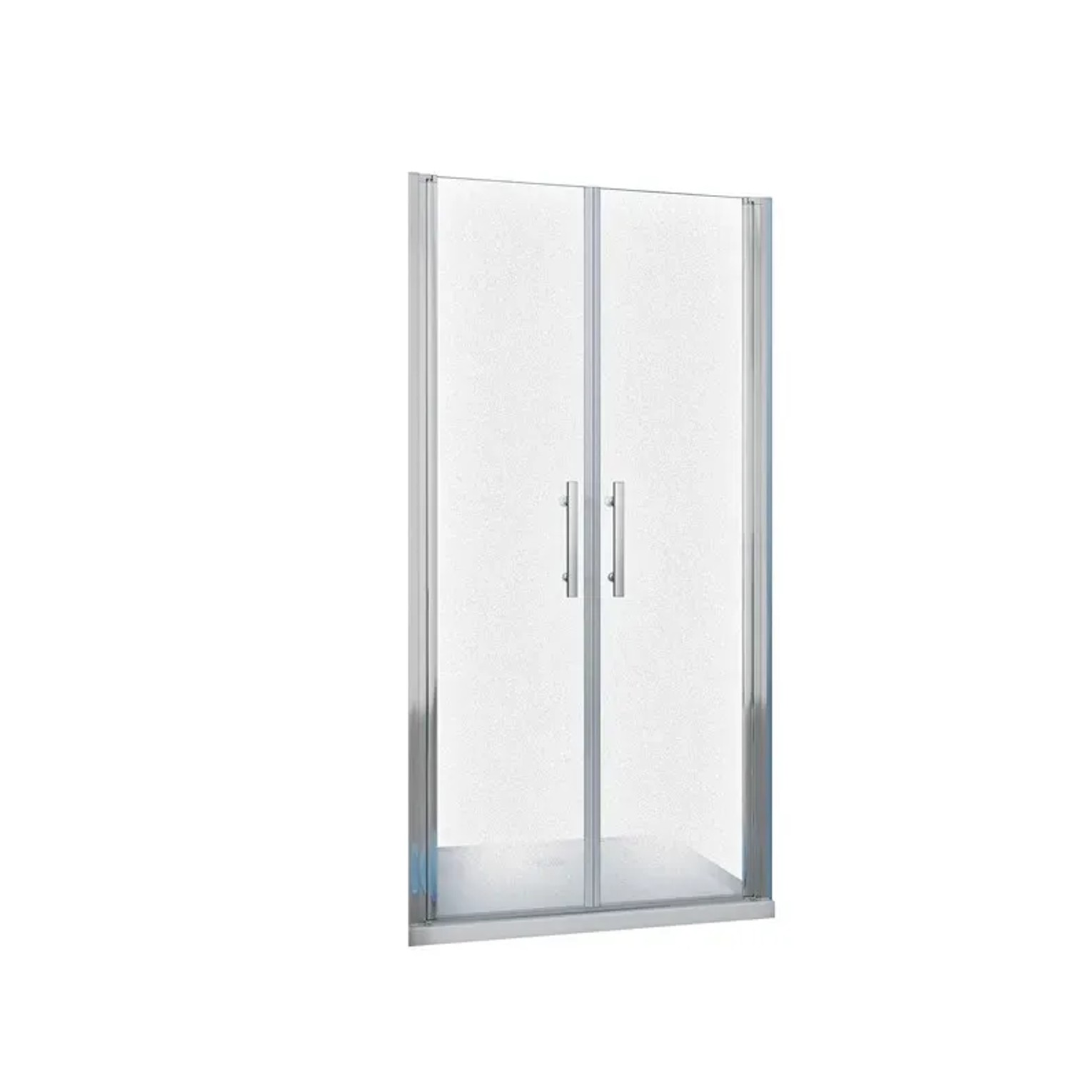 Duschparadies 75x195cm Duschtür Nischentür Duschabtrennung 6mm Nano Glas Schwingtür Doppeltür Glasschutzfolie