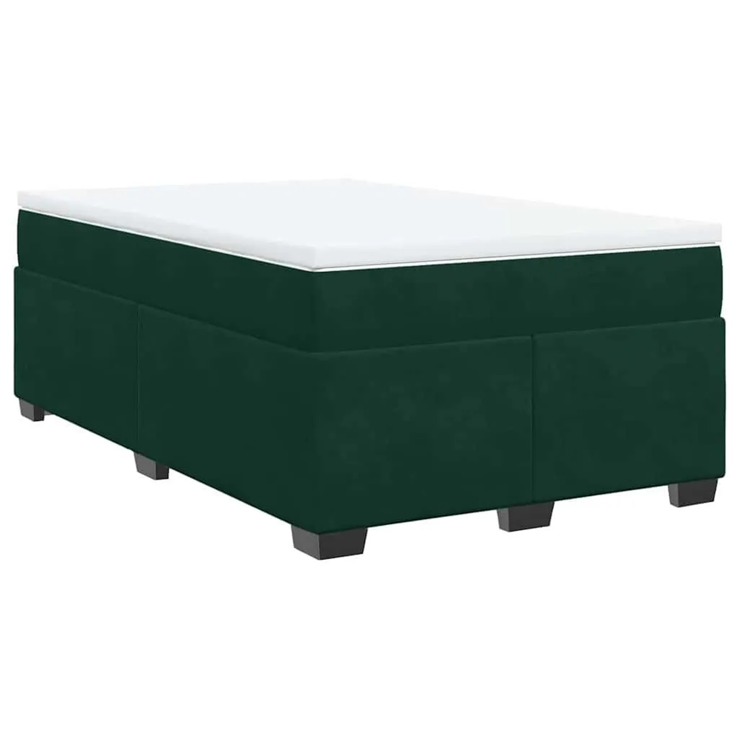 vidaXL Boxspringbett mit Matratze Dunkelgrün 120x200 cm Samt 3285278 günstig online kaufen