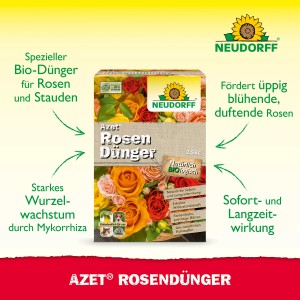 Neudorff Azet Rosen-Dünger 2,5kg für üppige Blüten und starke Pflanzen.