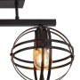 Schwarze Globo Deckenleuchte Tamara, 3-flammig, mit Kugel-Design und sichtbarem Leuchtmittel.