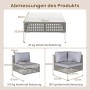 Costway Rattan Gartenmöbel Set Balkonmöbel Set mit Sitz- & Rückenkissen_3