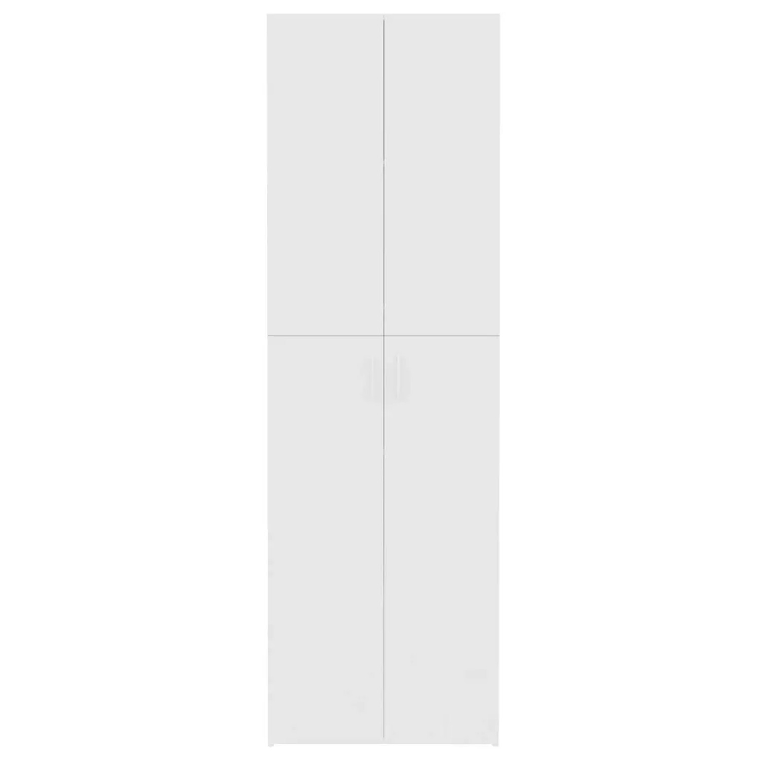 Weißer vidaXL Büroschrank (60x32x190 cm) mit 2 Türen und 5 Fächern.