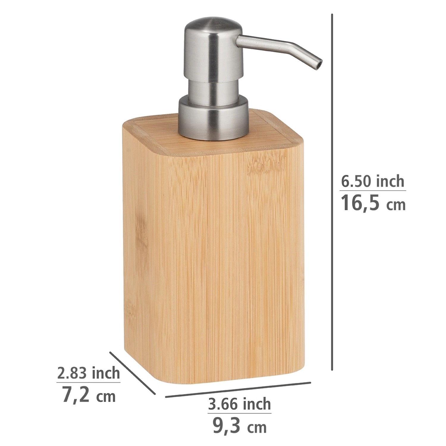 Seifenspender Keramik Bambus - Bernstein Design 7,5x17cm