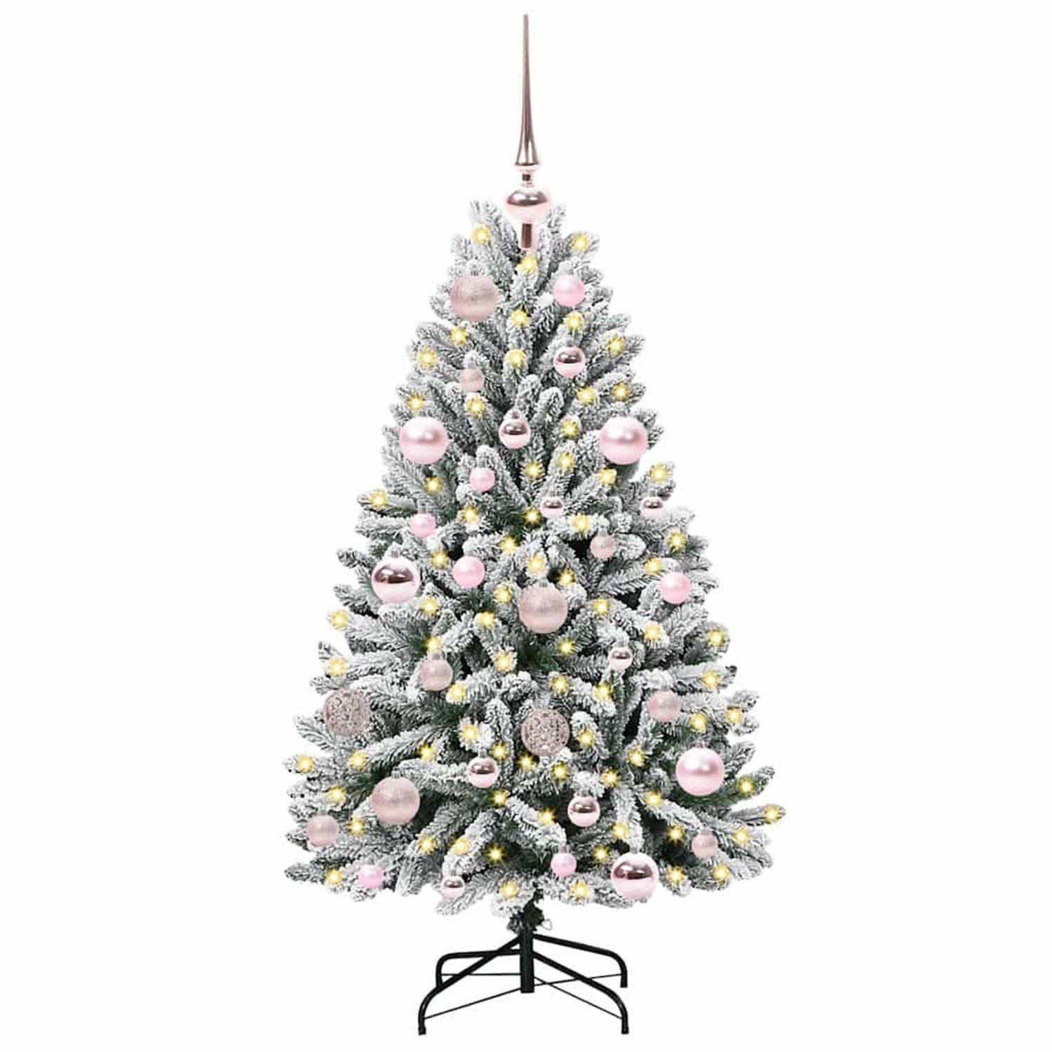 vidaXL Künstlicher Weihnachtsbaum Grün und Weiß 120 cm PVC und Metall 3395732