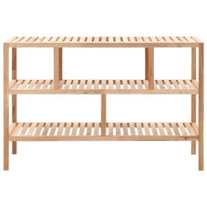VidaXL Badezimmer-Regal aus Walnussholz, 3-stufiges Wandregal, 100x40x65 cm.