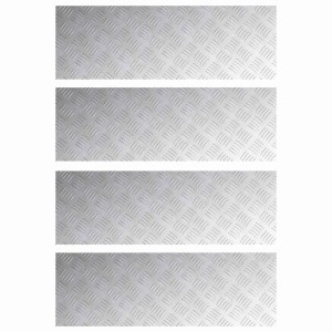 vidaXL Rautenscheiben 4 Stk Silber 90 x 30 cm Aluminium 4104308