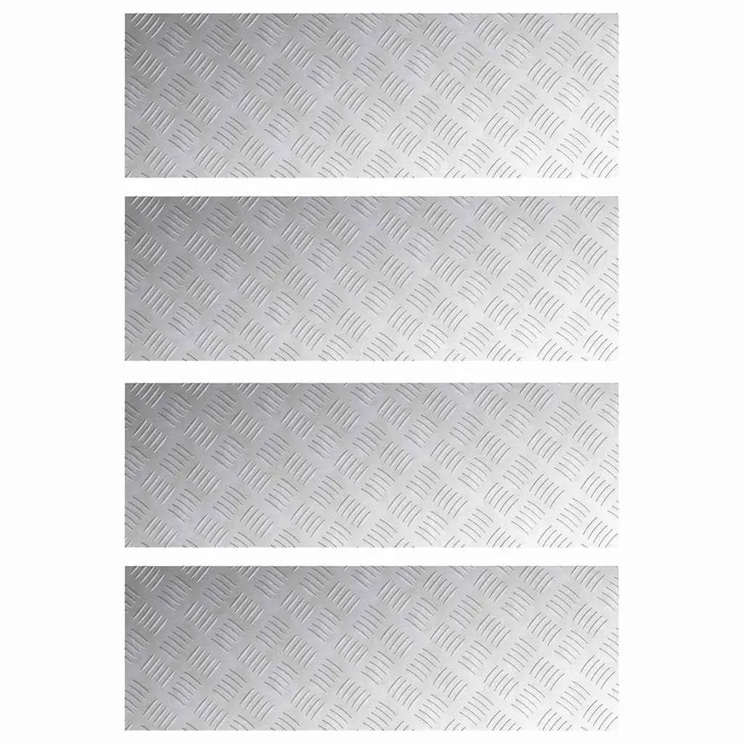 vidaXL Rautenscheiben 4 Stk Silber 90 x 30 cm Aluminium 4104308