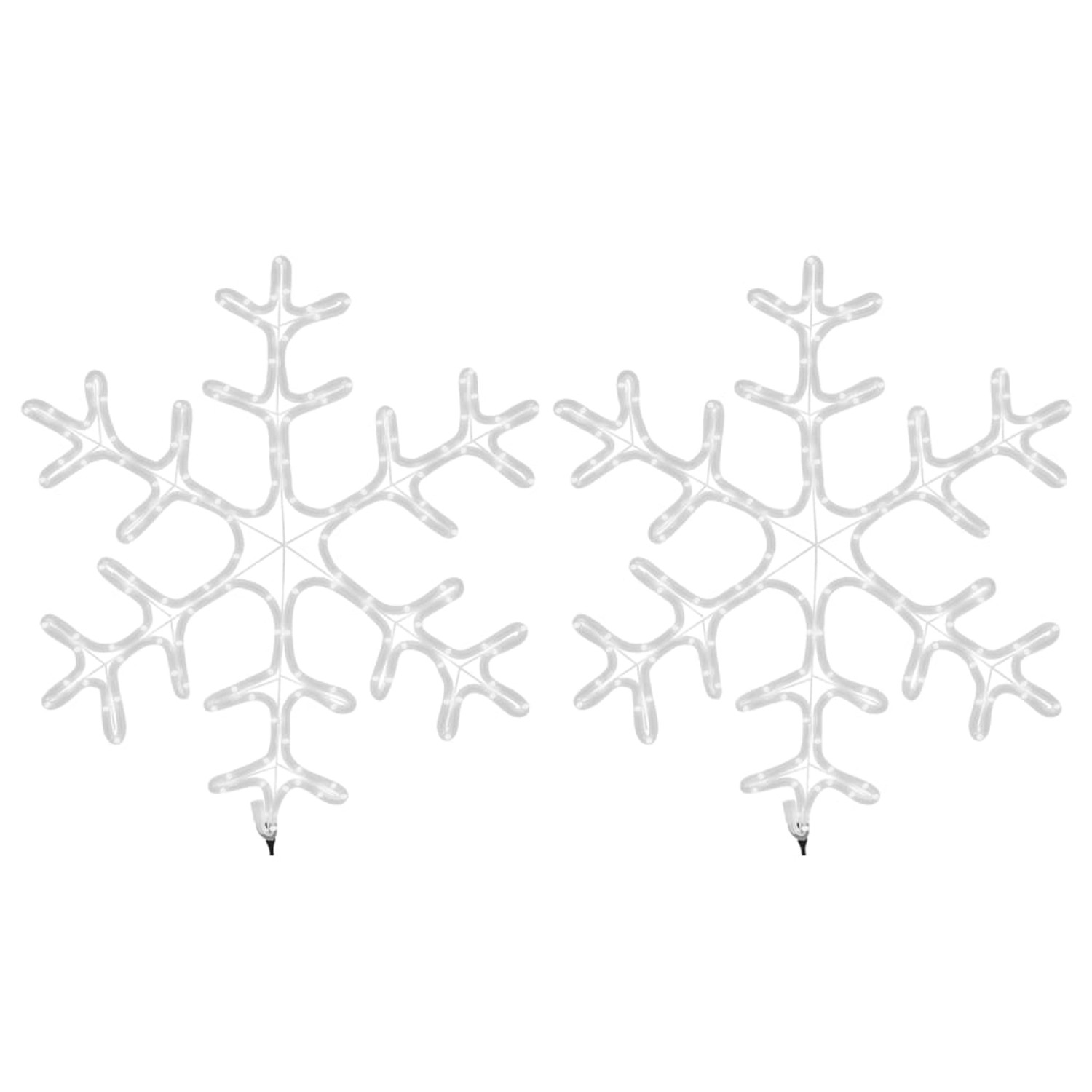 vidaXL LED-Schneeflocken 2 Stk Warmweiß 59x59 cm 3154291