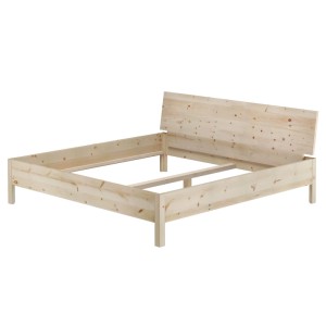 Erst-Holz Ehebett 200 x 200 cm Doppelbett Holzbett Metallfrei Zirbe Unbehandelt Modell 95 Rollrost inkl.