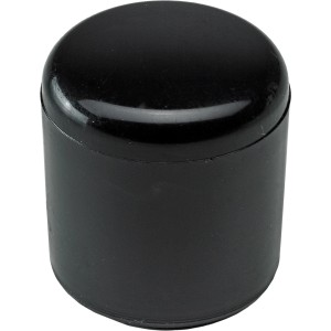 Schwarze Hettich Fußkappe aus Kunststoff für Rundrohre mit Ø 16 mm (4er-Set).