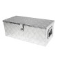 PROREGAL Deichselbox TITAN aus Aluminium, abschließbare Werkzeugkiste für PKW Anhänger.