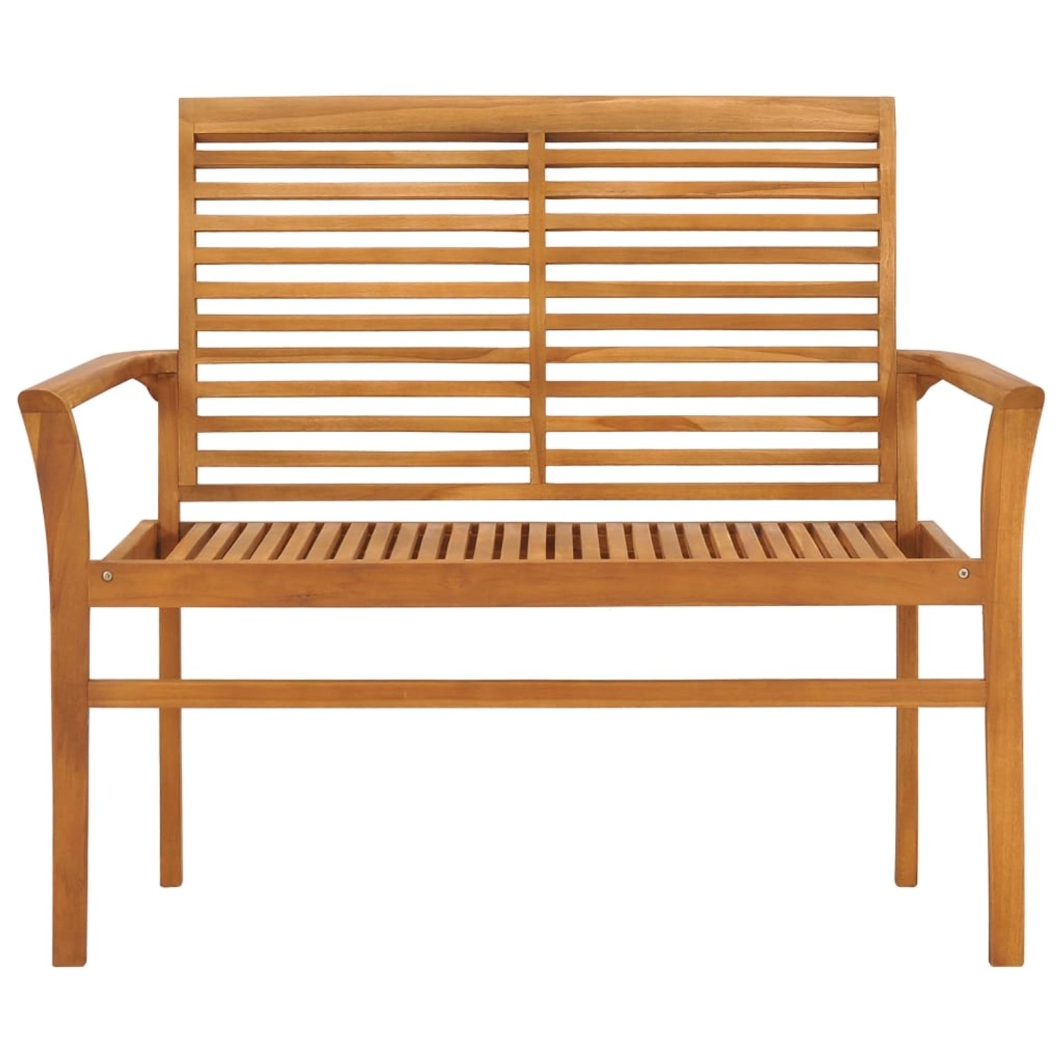 vidaXL Gartenbank 112 cm Massivholz Teak