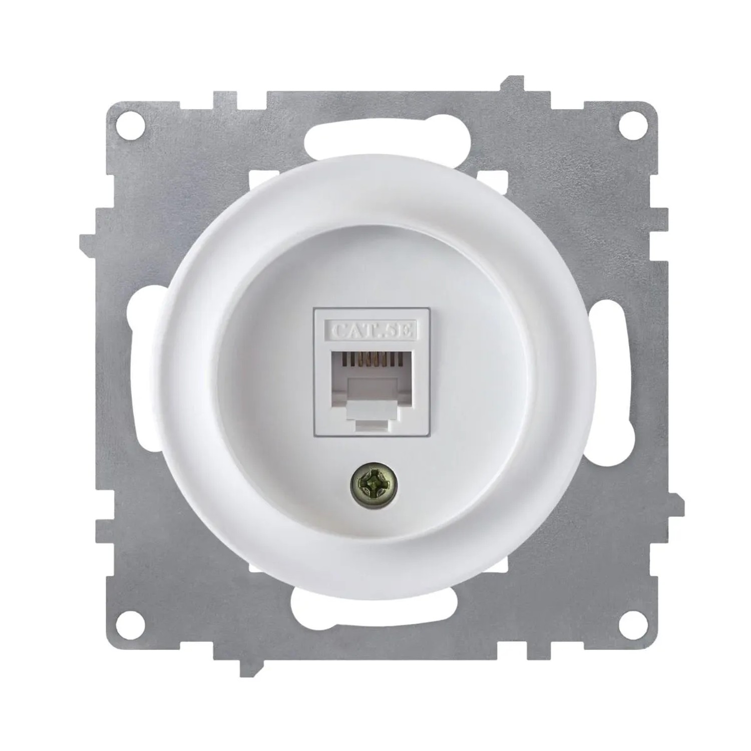 OneKeyElectro Daten Anschlussdose Netzwerkdose 1xRJ45 CAT5e Unterputz ohne Rahmen Weiß