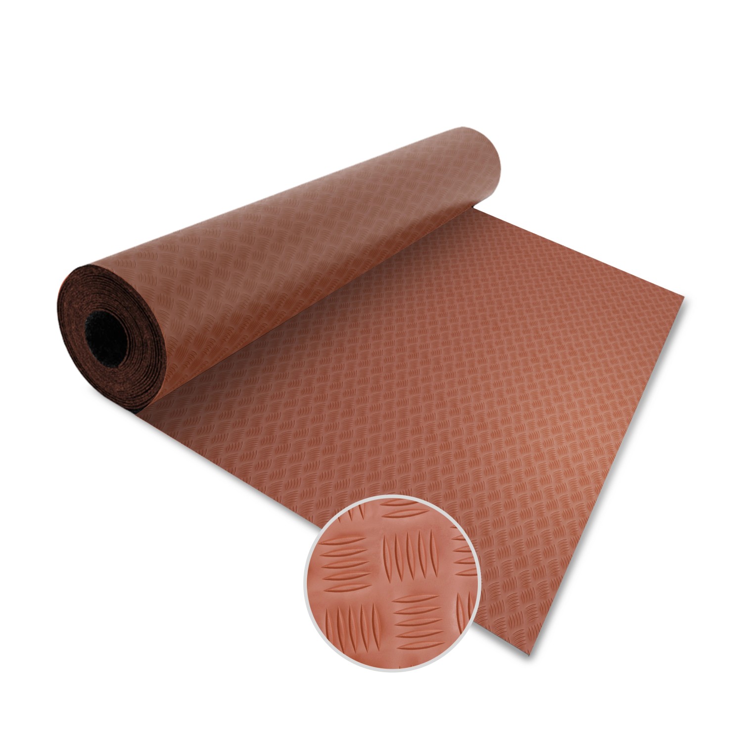 KARAT PVC-Bodenbelag Meterware Diamond Cut 2 mm Stärke Terracotta 120 x 600 günstig online kaufen