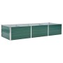 Grünes vidaXL Garten-Hochbeet aus Stahl, 240x80x45 cm, ideal für Garten, Balkon oder Terrasse.