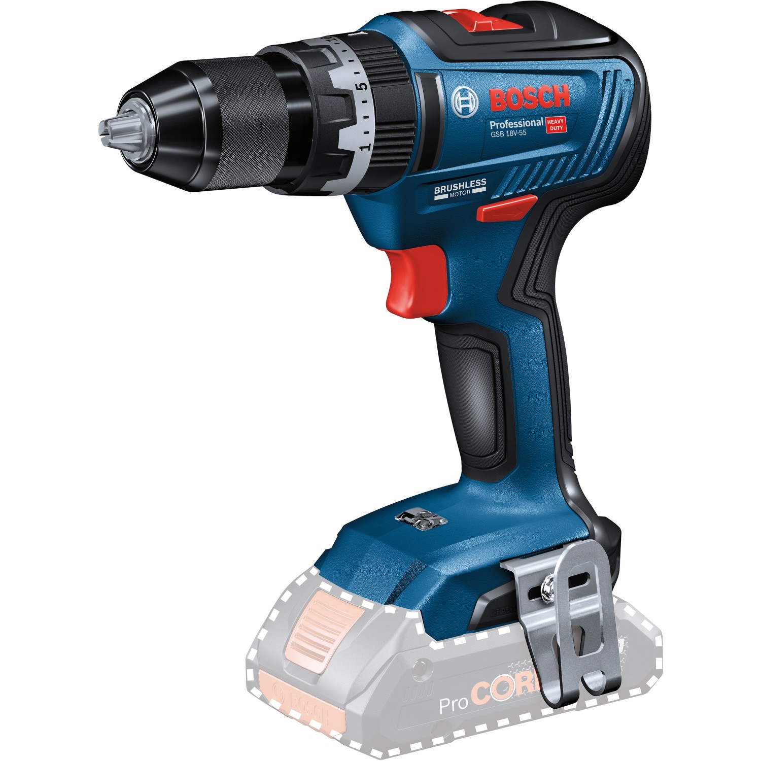 Bosch Professional 18 V Akku-Schlagbohrschrauber GSB 18V-55 Solo