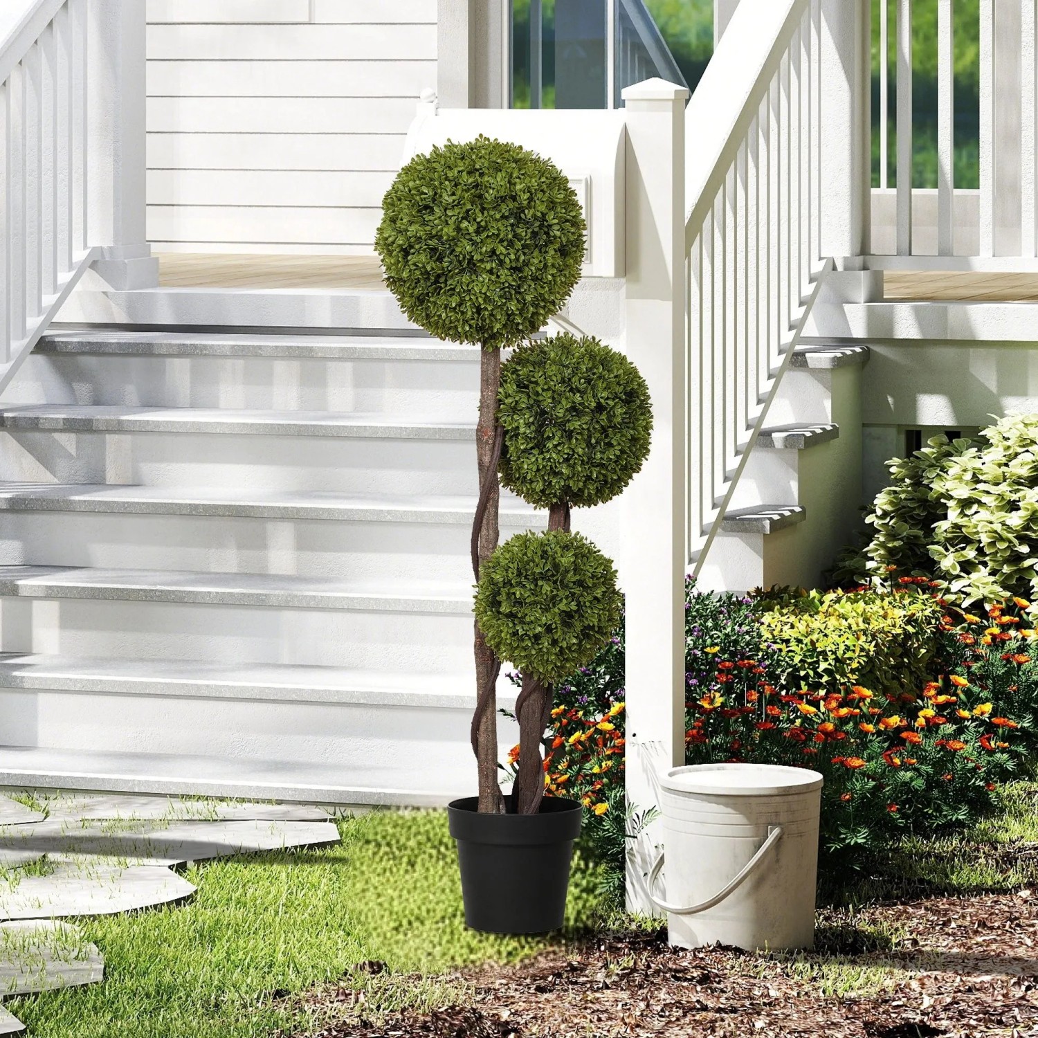 HOMCOM Kunstpflanze Outdoor 115 cm kaufen bei OBI