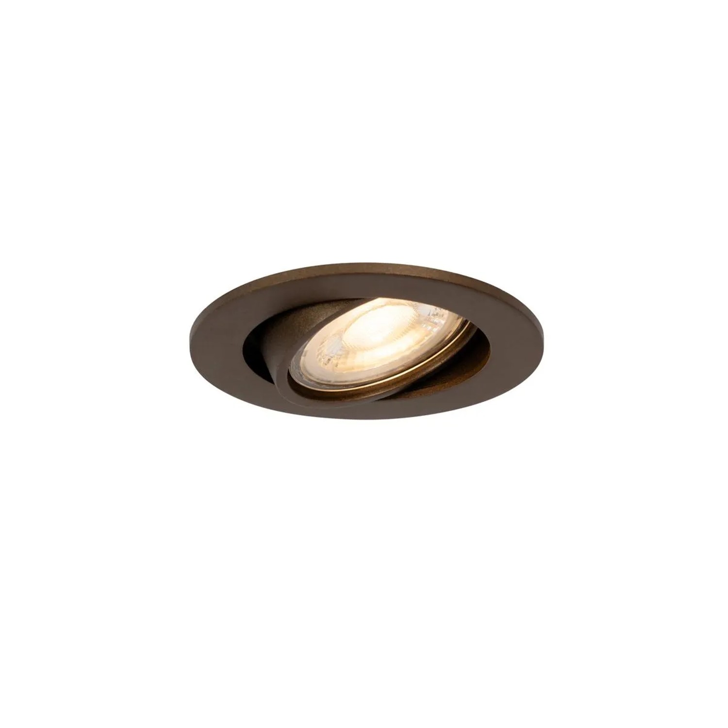 Qazqa Moderner Einbaustrahler DunkelBronze Kippbar Cisco