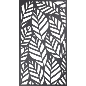 Eleo Sichtschutz Livenza aus Metall mit Buchenblatt-Muster für den Garten.