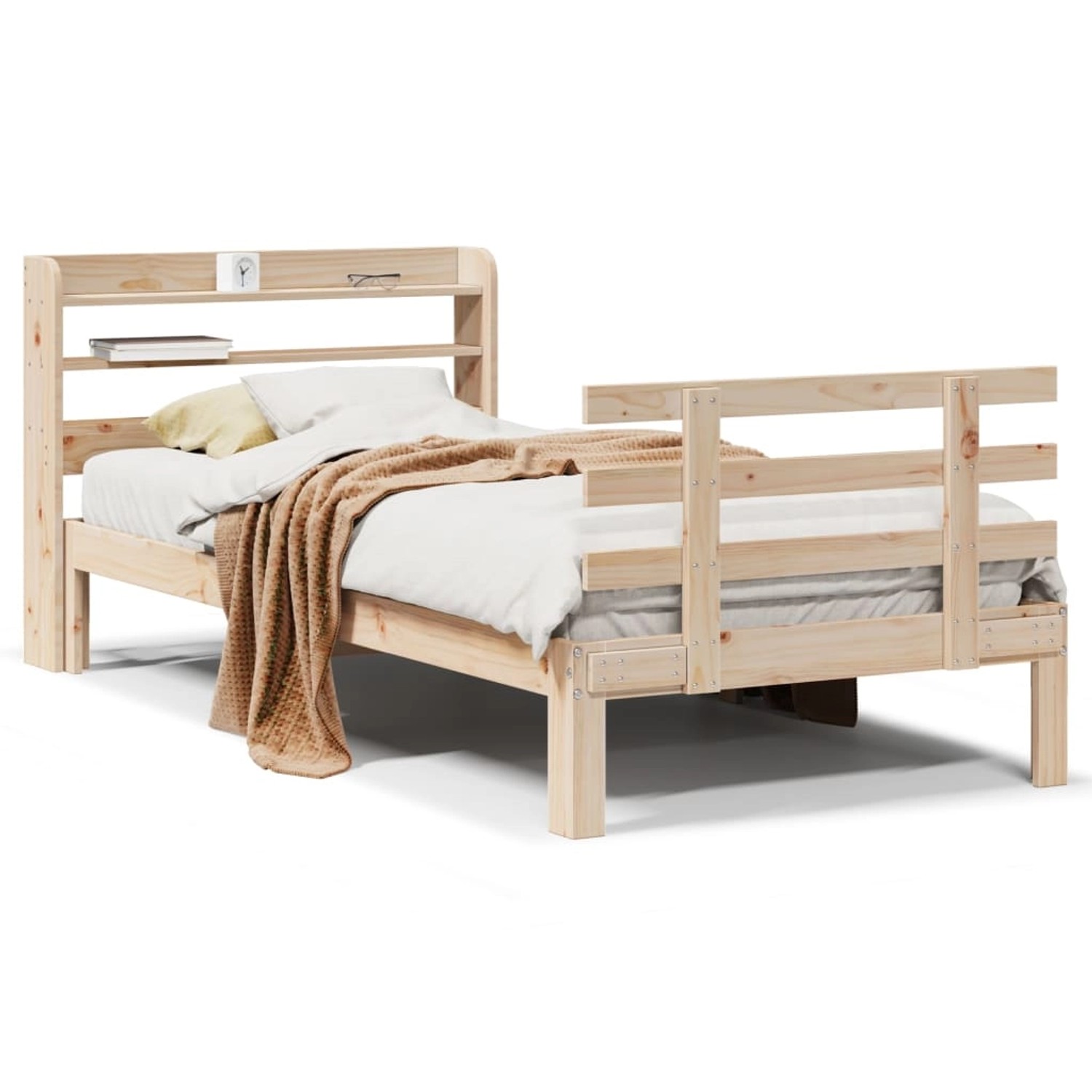vidaXL Bettgestell mit Kopfteil ohne Matratze 90x190 cm 3306839 günstig online kaufen
