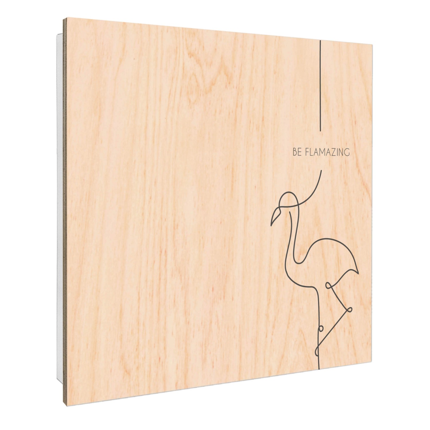 Banjado Schlüsselkasten mit Holzfront 30x30cm Weiß Scharnier Links 50 Haken günstig online kaufen