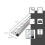 Gebürstete Edelstahl Fliesenschiene, 2,5 m x 10 mm, quadratisches Eckprofil für Fliesenkanten.