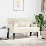 vidaXL Chesterfield Bank Creme 112 x 65,5 x 75 cm Samt 42019293_3