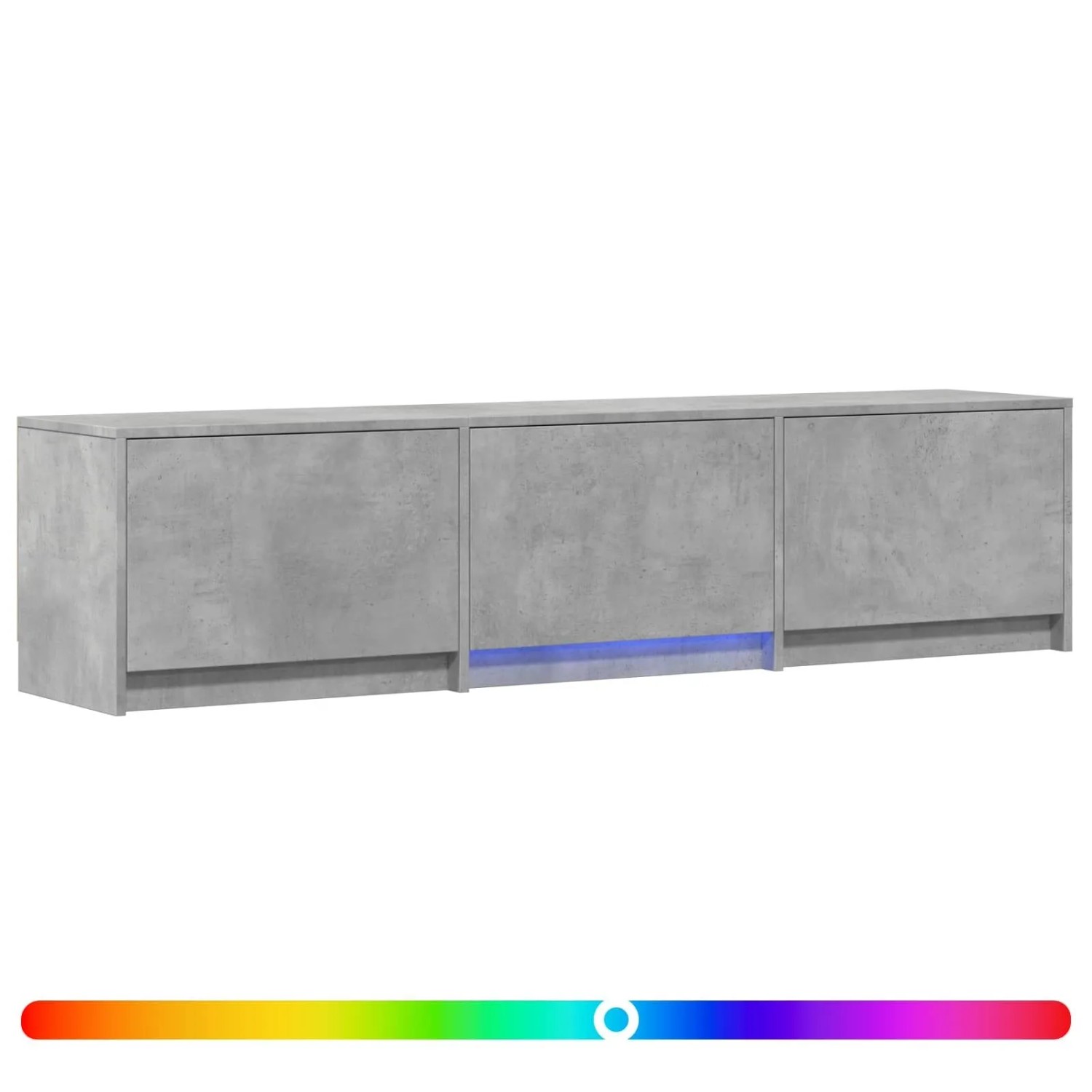 vidaXL Fernsehschrank mit LED Betongrau 165 x 34 x 40 cm Holzwerkstoff 3418713
